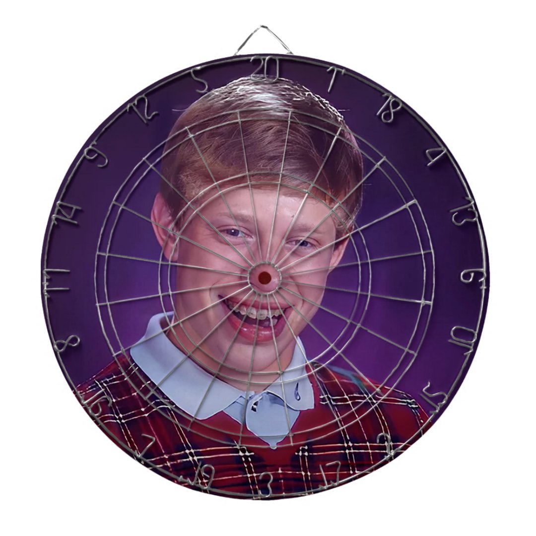 Meme Face Regulation Dartboard & 6 Darts 18"