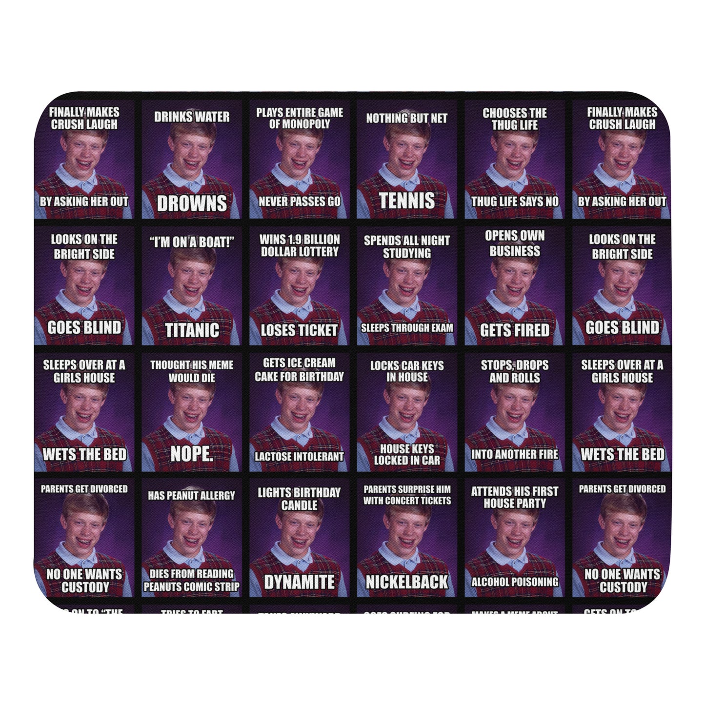 Bad Luck Brian Many Memes Mouse Pad