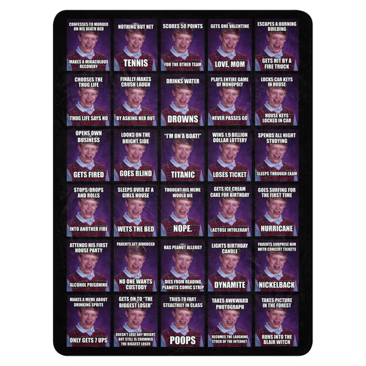 Bad Luck Brian Many Memes Sherpa Blanket