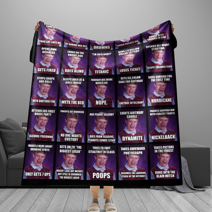 Bad Luck Brian Many Memes Sherpa Blanket