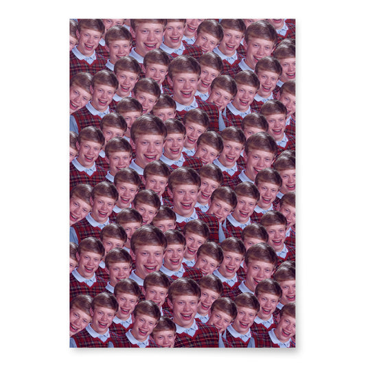 Meme Face Tossed Repeat Wrapping Paper Sheets